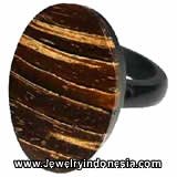 Coco Shell Rings Fashion Accessories Bali Coconut Shell Jewelry