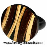 Coco Shell Rings Fashion Accessories Bali Coconut Shell Jewelry