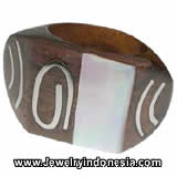 Carved bone rings from Bali Bone jewellery