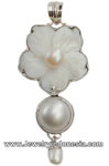 Silver Pendants Necklace with Shells