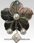 Silver Pendants Necklace with Shells