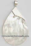 Silver Pendants Necklace with Shells