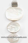 Silver Pendants Necklace with Shells