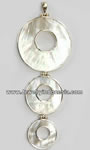 Silver Pendants Necklace with Shells