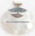 Silver and Shells Necklace Pendants from Bali