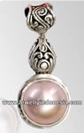 Silver and Shells Necklace Pendants from Bali
