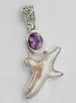 Silver and Shells Necklace Pendants from Bali