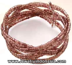 Silver Wire Bracelets Bangles with Beads