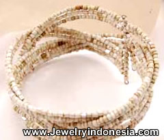 Silver Wire Bracelets Bangles with Beads