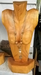 Wooden Bust Necklace Holders