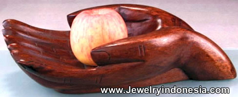 Carved Wood Hand from Bali
